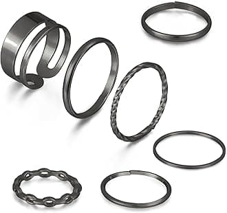 FAXHION Gold Knuckle Rings Set for Women Snake Chain Stacking Ring Vintage BOHO Midi Rings SIze Mixed