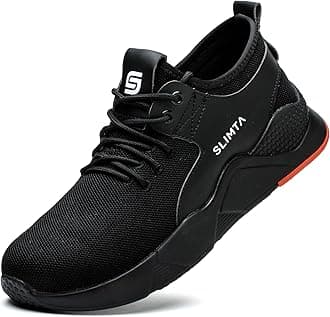 Safety Shoes for Men Women Steel Toe Boots Non-Slip Lightweight Breathable Sneakers Puncture Proof Protective Industrial Black Work Shoes