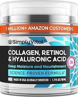 Anti-Aging Face Moisturizer with Retinol, Collagen & Hyaluronic Acid - Made in USA - Moisturizer Face Cream for Women & Men - Firming & Hydrating Neck Cream - Day & Night Skin Care - 1.7 fl oz