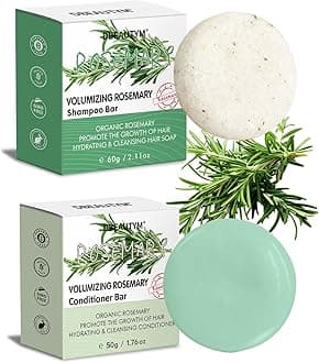 2 Pack Rosemary Shampoo Conditoner Bar Set,Thinning Hair-Volume Shampoo & Conditioner Bar for Men and Women,Hair Thickening & Regrowth Treatment,Hair Growth Soap for Anti-Hair Loss