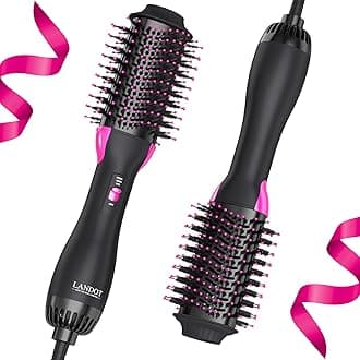 Hair Blow Dryer Brush, Fast Drying Volumizing Smoothing for Women Hair, 60mm Oval Barrel Hot Air Dry Brush, One-Step Salon Blowout at Home
