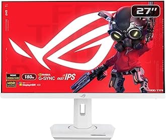 ROG Strix XG27ACS-W USB Type-C Gaming Monitor – 27-inch 2560x1440, 180Hz (Above 144Hz), 1ms (GTG), Fast IPS, Extreme Low Motion Blur Sync, USB Type-C, G-Sync compatible, DisplayWidget Center, HDR