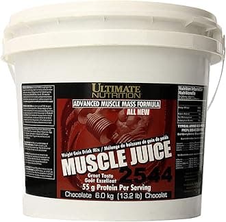 Muscle Juice, Weight Gain Drink Mix - Mass Gainer Workout Powder for Men & Women - Supplement for Lean Muscle Growth & Immune Support with 55g Protein - Chocolate, 13.2lb