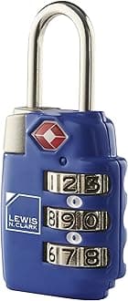Travel Sentry TSA-Approved Luggage Lock, Large 3 Dial Combination with Easy Read Dials - Blue