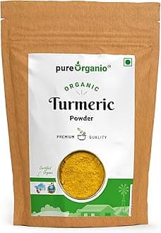 Organic Turmeric Powder, Haldi Powder Organic, Ideal for Eating, Drinking, Cooking - Natural, Fresh Turmeric Root Powder Indian Organic NPOP Certified (200 Gm)
