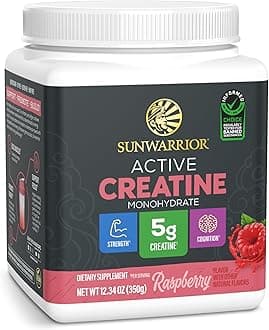 Creatine Monohydrate Powder Micronized PreWorkout Recovery Supplement | Support Muscle Building Strength Training Cognition | Vegan & Keto Friendly Easily Mixes (50 Servings) Raspberry Flavored