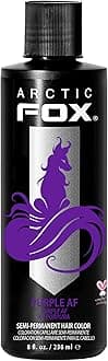 Vegan and Cruelty-Free Semi-Permanent Hair Color Dye (8 Fl Oz, PURPLE AF)