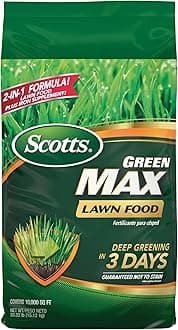 Scotts Green Max Lawn Food - Lawn Fertilizer for Grass Plus Iron Supplement, 10,000 sq. ft., 33.33 lbs.