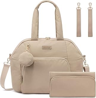 LOVEVOOK Diaper Bag Tote Puffer Baby Diaper Bag, Large Capacity Travel Diaper Tote with Changing Pad, Hospital Gym BagOEKO-TEX STANDARD 100