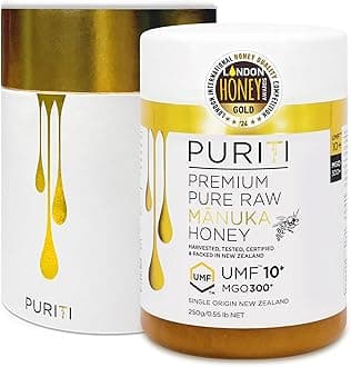 PURITI Manuka Honey MGO 300+ / UMF 10+ | 100% Pure Genuine Raw Manuka Honey | 8.8 Oz / 250g | Harvested, Tested, Certified and Packed in New Zealand
