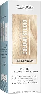 Colour Studio Permanent Colour Cream | Hair Dye | Long-lasting Rich Tones | 100% Grey Coverage | Dermatologically Tested Vegan Formula | Hair Colouring Kit | Cool Porcelain 11/1 I 50ml