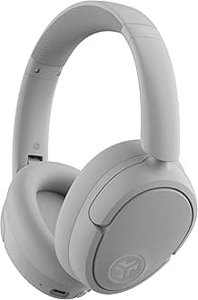 JBuds LUX ANC Smart Active Noise Cancelling Headphones - Over Ear Wireless Headphones with Microphone, 70+ H Playtime Foldable Bluetooth Earphones, Multipoint & Customisable Sound, Cloud White
