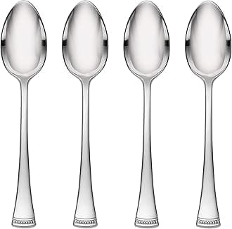 Lenox Portola Dinner Spoons, Set of 4, 0.49, Metallic