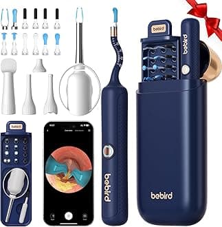 Bebird Earsight Plus R37R Ear Cleaning Camera Wax Removal Tool kit, FSA HSA Eligible Flexible Ear Scope Otoscope Camera Light, Visual Ear Picker Wireless Earwax Remover Tweezers for Adults & Kids