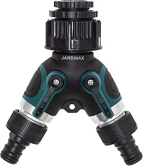 2 Wege Verteiler Wasser, Adapter Wasserhahn Gartenschlauch passend fr 1, 1/2 und 3/4 Zoll Wasserhahn - Gartenschlauch Verteiler 2 Wege, Wasserhahn Verteiler Gartenschlauch Verbinder