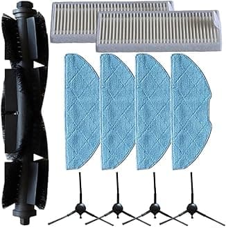 For Eureka Lvac Voice Nuo Accessory Set, Main Brush, Side Brushes, Filters, Mop Cloth for a Cleaner Home Environment (A)