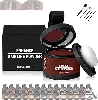 Root Cover Up Hairline Hair Color Powder, Instantly Conceals Hair Loss, Maycheer Hair Rich Shading Powder, 14 Colors Root Touch Up Powder with Mirror, Water Sweat Resistant (Dark Auburn)