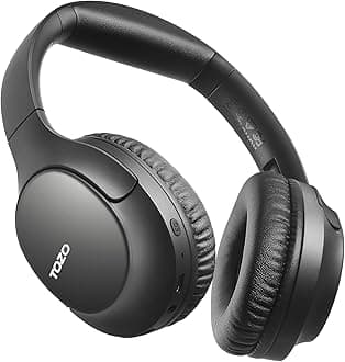 TOZO HA1 Bluetooth Headphones Over Ear with Powerful Bass, Wireless Headphones with 70H Playtime and a Foldable Design, ENC Call Noise Cancelling, Bluetooth 5.4, Customisable EQ Settings via App