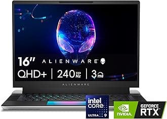 Alienware X16 R2 Gaming Laptop - 240Hz 3ms QHD+ Display, Intel Core Ultra 9-185H, 32GB LPDDR5X RAM, 1TB SSD, NVIDIA GeForce RTX 4080 12GB GDDR6, Windows 11 Home, Onsite Service -