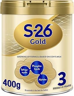 S26 GOLD 3 Stage 3, 1-3 Years Milk Powder for Toddlers Tin 400g