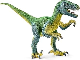 Schleich Dinosaurs - Velociraptor Figurine with Movable Jaw and Arms - Realistic Raptor Dino Toy with Feathered Body and Claws - Durable Dinosaur Action Figure for Imaginative Play - Kids 4+ | 14585