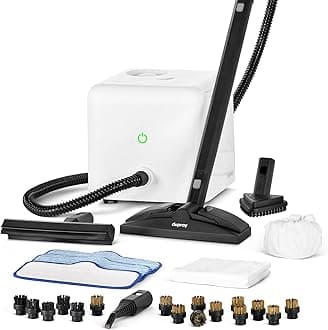 Neat Steam Cleaner with 27-Piece Accessory Kit – High-Performance Chemical-Free Cleaning for Floors, Cars, Tiles, and More. *Kills 99.9% of Bacteria & Viruses (incl. 11 brass brushes)