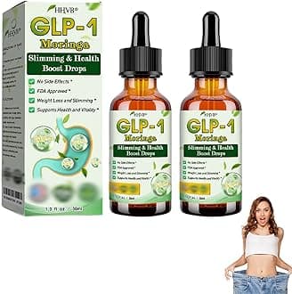 HHVB GLP-1 Moringa Health Boost Drops,HHVB Organic Moringa GLP-1,Fast and Easy to use,Supplement for Women & Men (2PCS)