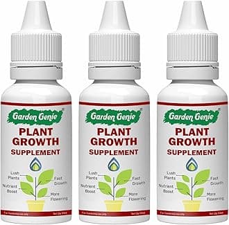 Garden Genie Plant Growth Enhancer Supplement Liquid (50ml x 3) | Fast-Acting Formula, Promotes Healthy Roots & Overall Growth of All Home Garden Plants