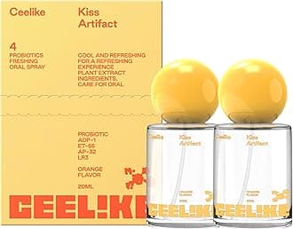 Oral Spray – Fresh Breath, Dual Cooling Experience & Convenient On-The-Go Design – Perfect for Freshening Breath Anywhere, Anytime (Orange, 2 Count)