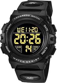 Kids Watch,Boys Watch for 3-15 Year Old Boys,Digital Sport Outdoor Multifunctional Chronograph LED 50 M Waterproof Alarm Calendar Analog Watch for Children with Silicone Band,Kids Gift