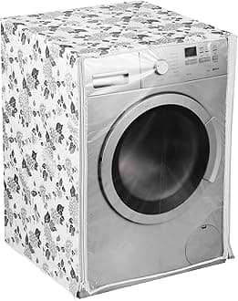 AMPEREUS® Washing Machine Cover Front Load | Waterproof & Dustproof Protector | Suitable for LG 6.5kg to 8kg Washing Machine Front Load – Durable Fabric | 61Cm x61Cm x84Cm (White)