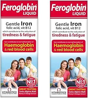 (2 Pack) - Vitabiotic - Feroglobin Plus Liquid | 200ml | 2 Pack Bundle by Vitabiotics