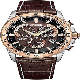 Eco-Drive Men's Perpetual Chrono A.T, Brown, strap