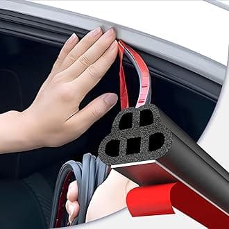 16.5 Ft Car Door Seal Strip Universal Self Adhesive Automotive Weather Stripping, Double Layer 5-Hole Car Door Soundproofing Strip, Rubber Seal Strip for Cars Trucks SUVs RVs