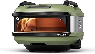 Tread Portable Pizza Oven, Olive, Makes 12” Pizzas - Revolutionary Lateral Gas Burner, Quick Heat Up, Lightweight & Rugged Design