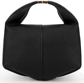 Crossbody Bags Purse Top Handle Bag Chic Dumpling Clutch Designer Small Faux Leather Shoulder Hobo Satchels for Women, Black