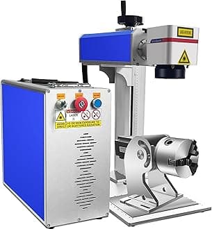 Fiber Laser Marking Machine 100W Fiber Laser Engraver Laser Engraving Machine 200mm*200mm Solid State Marking Engraving Machine Cutting Machine for Metal Aluminum Steel Gold Silver Jewelry (B)