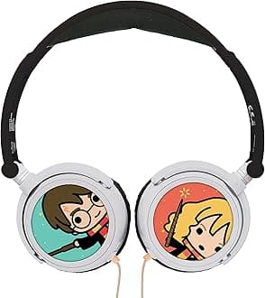 LEXIBOOK, Harry Potter, Stereo Headphones,Kids Safe Volume, Foldable and Adjustable, White/Gold, HP015HP