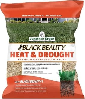 Jonathan Green (10514) Black Beauty Heat & Drought Resistant Grass Seed - Cool Season Lawn Seed (3 lb)
