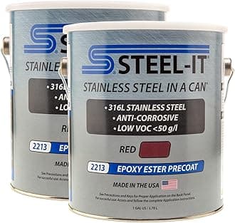 Steel-It 2213 Epoxy Ester Precoat, Anti-Corrosive - Red (2 Gallons)