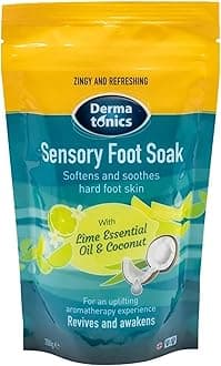 Dermatonics Sensory Foot Soak | Softens and Soothes Hard Foot Skin | With Lime Essential Oil and Coconut | Revieves and Awakens | Suitable for Vegans | 350 g