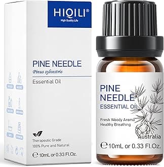HIQILI 10ml Pine Essential Oil, 100% Pure Natural for Diffuser, Clean Spary, Winter Candle Making Scent- 0.33 Fl Oz