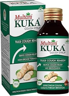Kuka Cough Syrup | Get Ayurvedic Relief from Throat Issue, Chest Congestion, All Types Of cough & Cold | Goodness Of Tulsi, Pippali, Satpudina & Other Herbs | 200 Ml