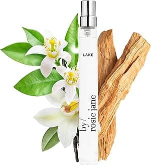 Travel Perfume Spray (Lake) - Clean Perfume for Women - Non-Toxic Body Mist with Notes of Vanilla, Lakeside Lemon & Soft Cedar - Paraben, Sulfate & Phthalate Free (10ml)