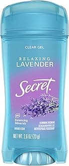 Secret Fresh Antiperspirant Deodorant for Women, 72hr Breathable Sweat & Odor Protection, Instant Freshness & Gentle, PH Balancing Minerals, Clear Gel, Relaxing Lavender Scent, 2.6 oz