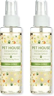 One Fur All Pet House Freshening Room Spray - Fresh Citrus Pack of 2 - Concentrated Air Freshener - Non-Toxic & Pet-Friendly - Odor Eliminator