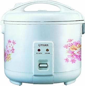 JNP-0550-FL 3-Cup (Uncooked) Rice Cooker and Warmer, Floral White