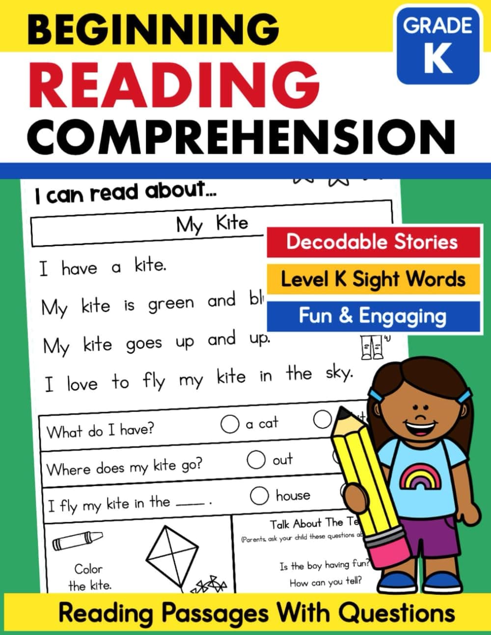 Beginning Reading Comprehension for Kindergarten Vol. 1