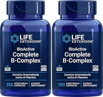Life Extension BioActive Complete B-Complex, 150 Veg Caps (Pack of 2)