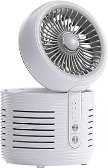 2In1 Air Purifier With Fold Out Cooling Fan, Ultra Quiet, 3 Speed Settings, HEPA 11 Filter That Captures Allergens, Pet Hair, Smoke, Odour And Large Dust Particles For Cleaner, Breathable Air